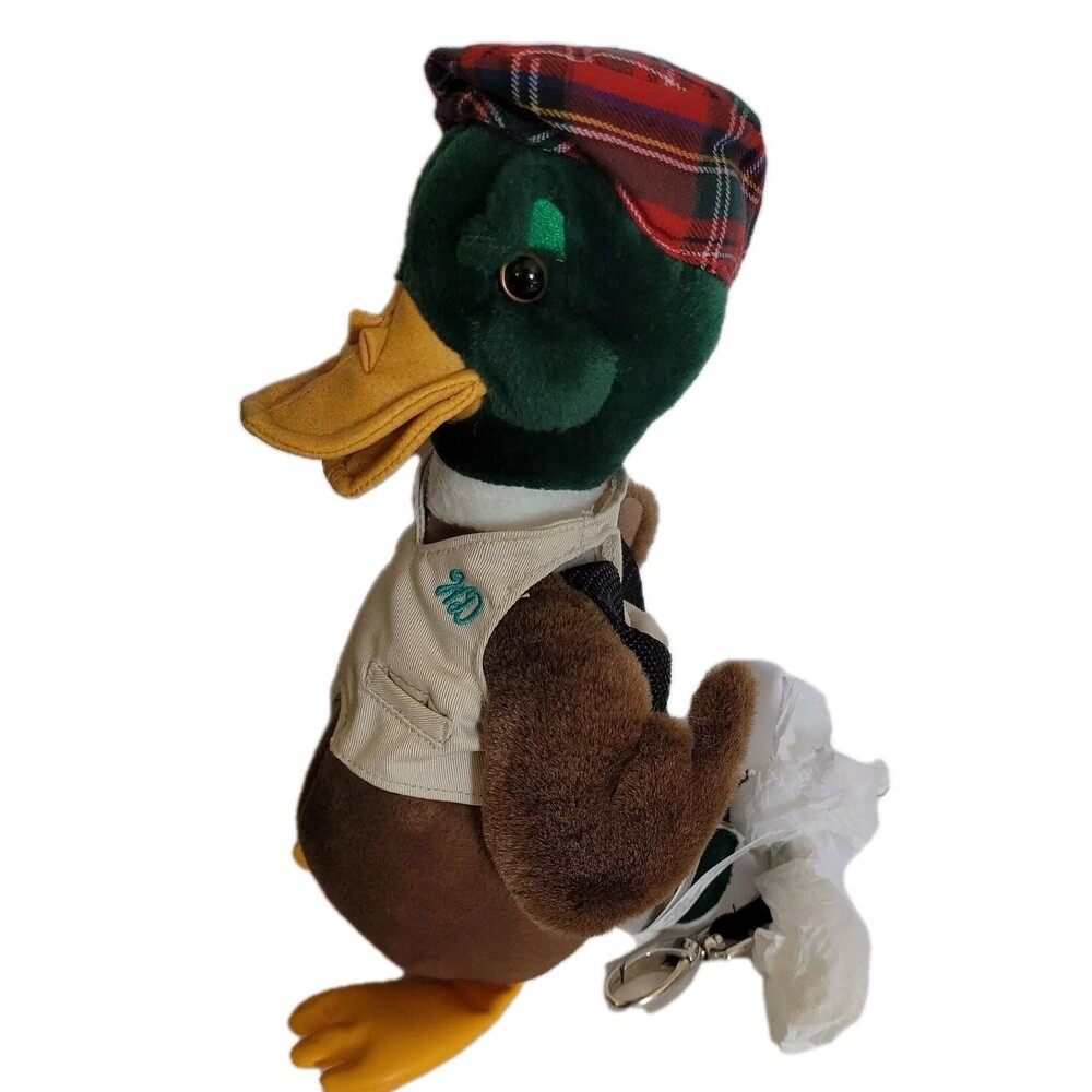 Stress Support Duck Plush Toy WhackDuck Golfing 12" Talking